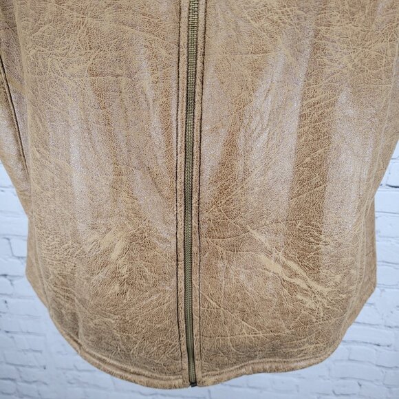 Lauren Ralph Lauren Brown Soft Shell Faux Fur Lined Full Zip Vest Jacket Size XL - Picture 7 of 12